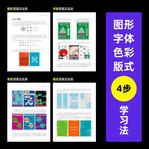 海报设计原理与实例解析 图形字体色彩版式 平面设计书海报版式设计原理配色平面广告设计师入门教程色彩搭配理论VI视觉传达 商品图1