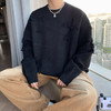 【新款上市】潮牌破洞毛衣男秋冬季港风ins帅气高街个性休闲百搭圆领针织毛衫 商品缩略图2