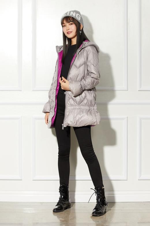 ELLA JADE 灰色连帽羽绒服 3719 商品图0
