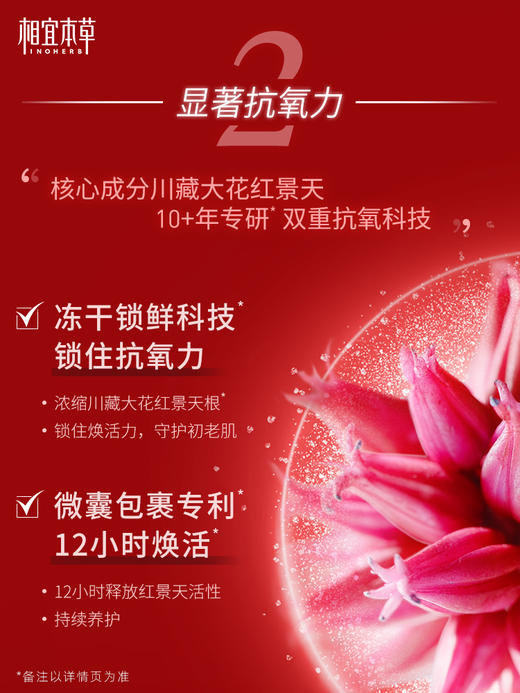 相宜本草红景天抗氧美白精华液淡斑痘印淡纹保湿提亮40g 商品图2