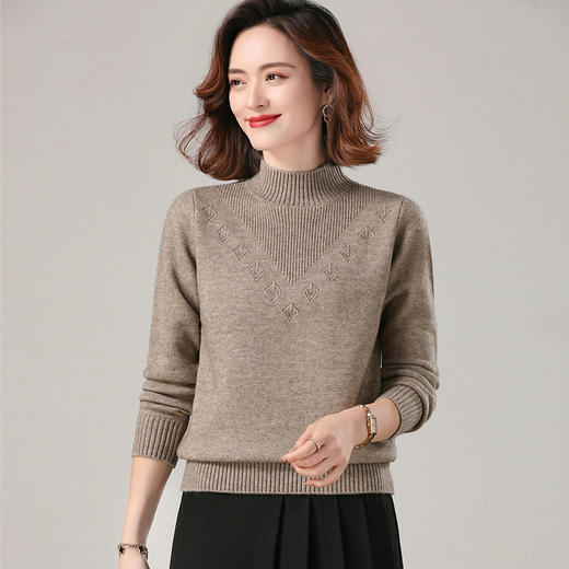 半高领打底衫厚款毛衣百搭短款针织衫上衣CC-103-57295 商品图6