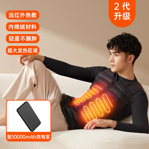 升级保暖  新款发热马甲（黑色男女同款） 商品图1