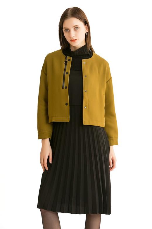 SUMMER & SAGE 芥末黄时尚短大衣 255 商品图0