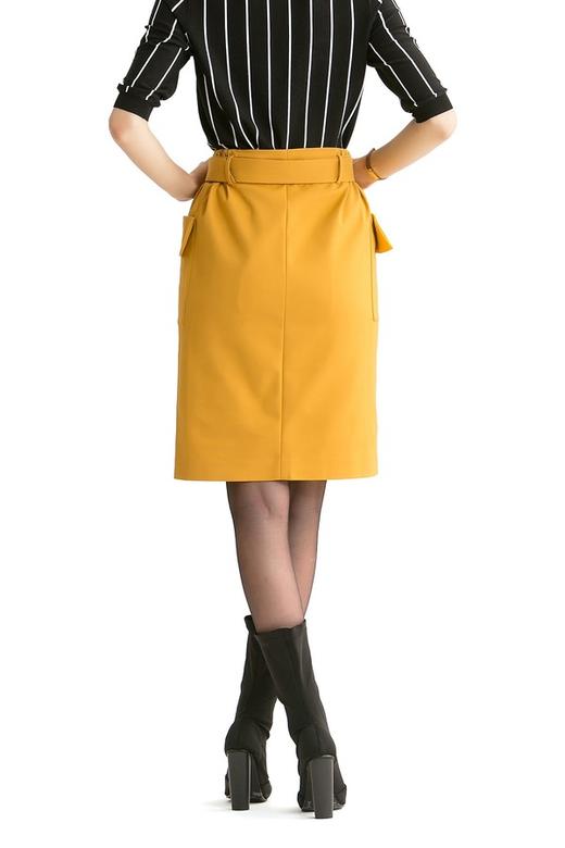 NOIR 姜黄色高腰直筒裙 856 商品图5