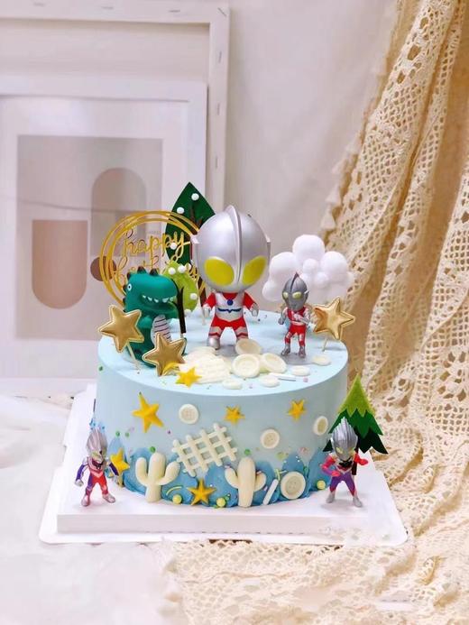 奥特曼打小怪兽多规格定制一个独特蛋糕，享受专属甜蜜（武汉） 商品图0