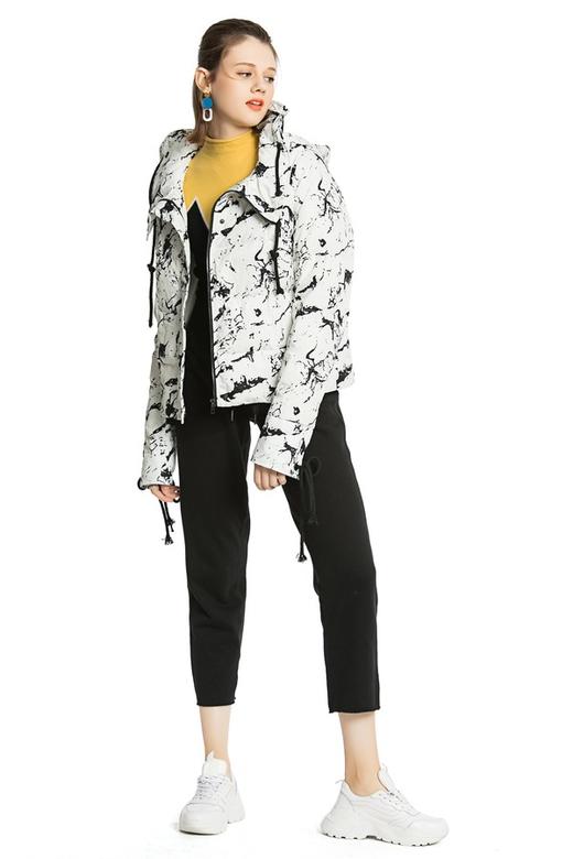ELLA JADE 大理石纹理短款羽绒服 4423 商品图4