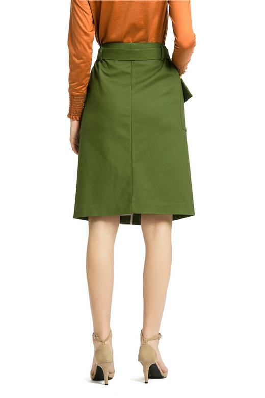 NOIR 草木绿高腰直筒裙 857 商品图3