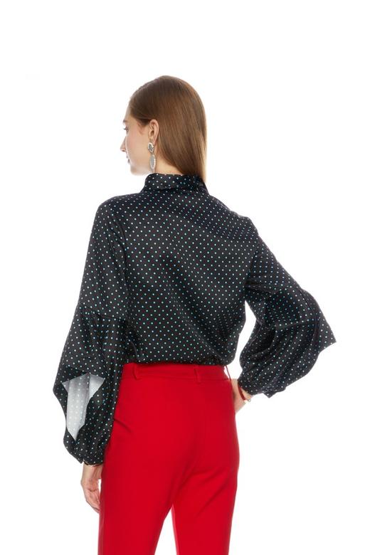 AVA 设计感衣袖波点上衣 3642 商品图1
