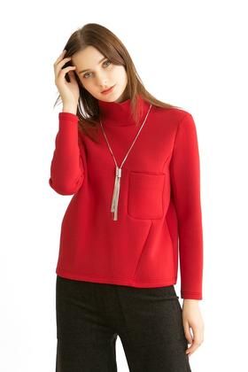 SUMMER & SAGE 橙红色高弹力上衣 723