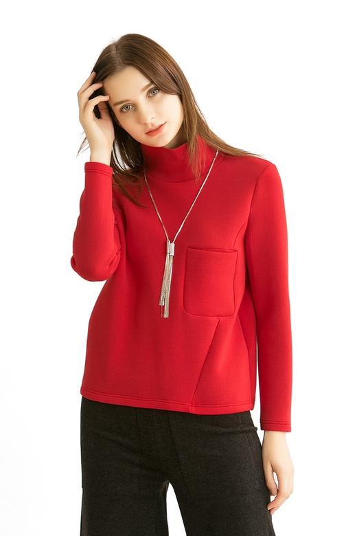 SUMMER & SAGE 橙红色高弹力上衣 723 商品图0