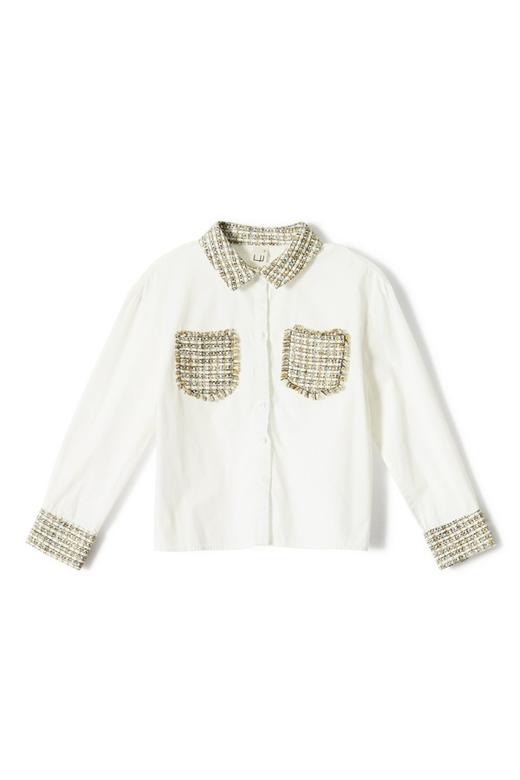 UE 格纹装饰白色衬衫 3867 商品图4