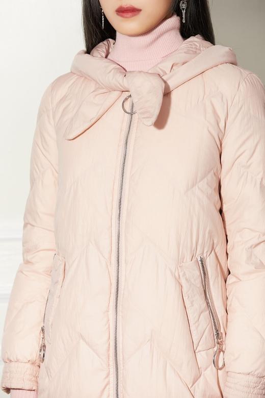 ELLA JADE 珍珠粉兜帽绗缝羽绒外套 3715 商品图2