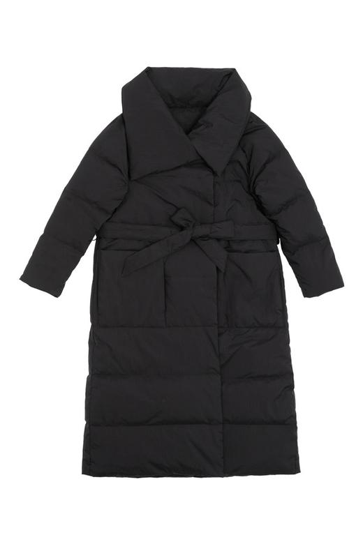 DEHUNTER 黑色束腰长羽绒 6161 商品图3