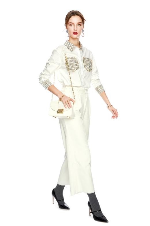 UE 格纹装饰白色衬衫 3867 商品图3