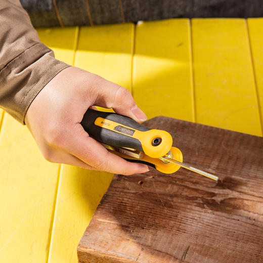 得力DL3098折叠花型内六角组套包胶款(银) 商品图3