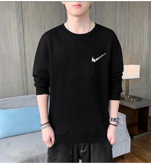 【潮流百搭加厚时尚男卫衣】纯棉男士厚款卫衣长袖秋冬季2022新款卫衣圆领男生美式上衣外套潮 商品图0