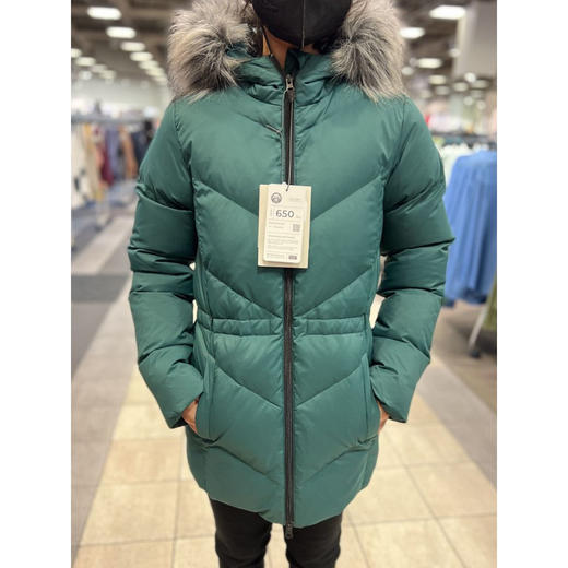 Alpine Design  秋冬季女士650蓬中长款保暖拉链连帽羽绒服 商品图0