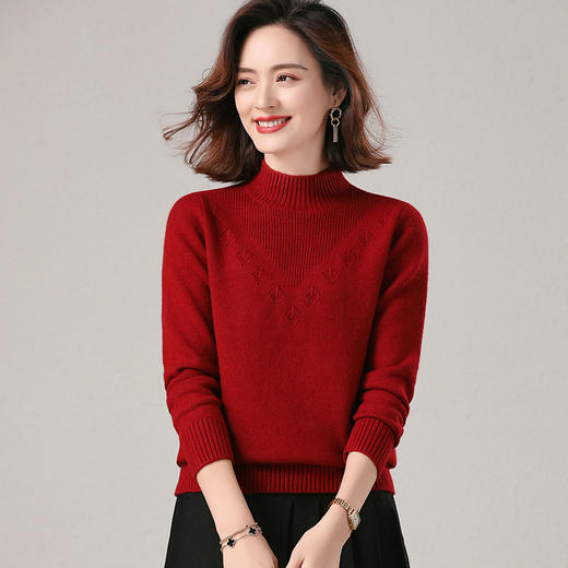 半高领打底衫厚款毛衣百搭短款针织衫上衣CC-103-57295 商品图0