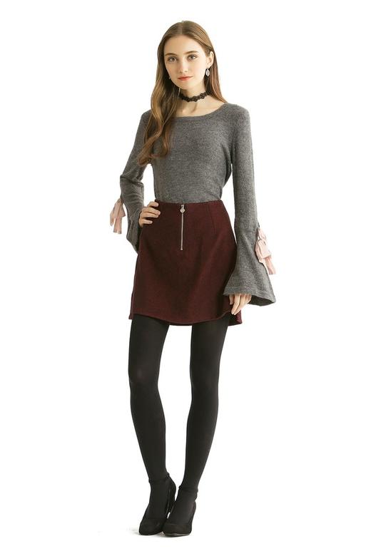 OCTAVIA 蝴蝶结装饰灰色针织衫 381 商品图2