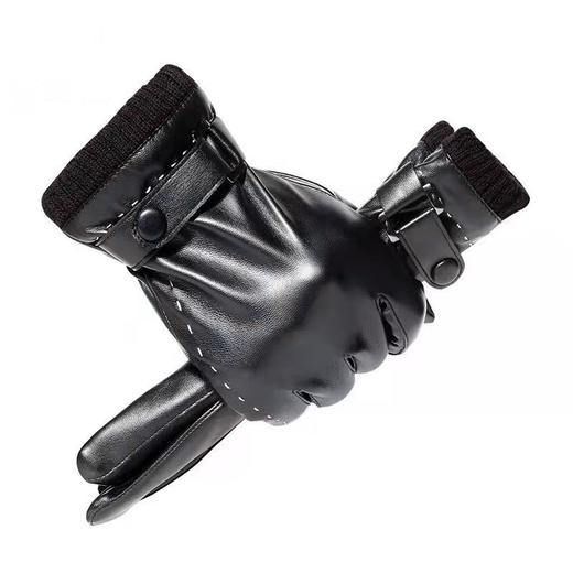 皮手套男士冬季加绒加厚保暖防寒防水可触屏冬天骑行摩托车电动车 rr56 商品图3