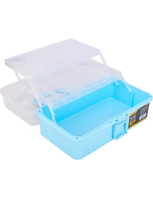 得力折叠工具箱三层(蓝) 商品图1