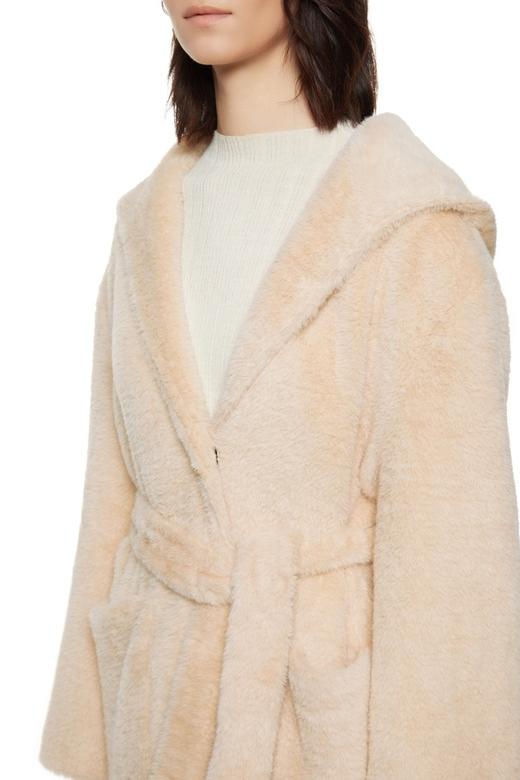 LNNNS 米黄色短毛束腰大衣 8163 商品图3