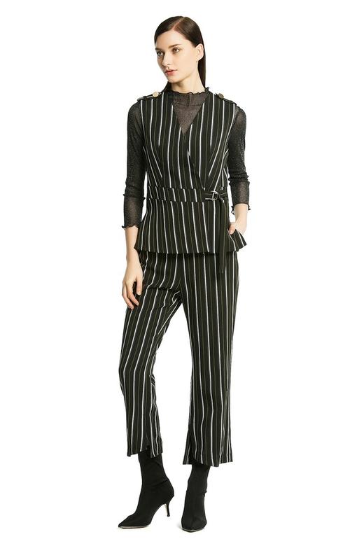 NOIR 包裹式条纹背心 818 商品图1