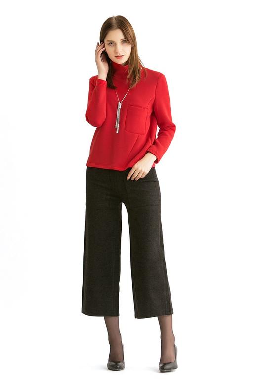 SUMMER & SAGE 橙红色高弹力上衣 723 商品图1