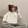 【新款上市 时尚百搭情侣装卫衣】女装笑脸图案圆领卫衣女生潮牌宽松韩版超火ins 慵懒风上衣外套 商品缩略图1
