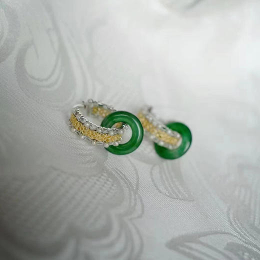 龢盒原创 18k古典花丝珍珠金耳圈 耳环 商品图1