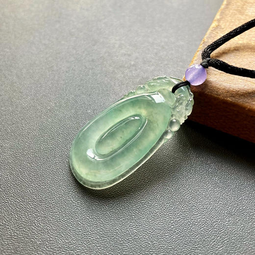 高冰种淡晴水双龙翡翠福在眼前 商品图0