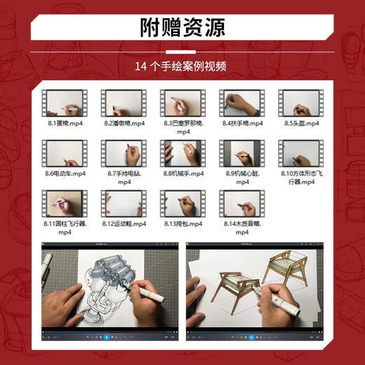工业产品设计手绘专业技法精粹 工业产品设计手绘与实践自学教程产品设计临摹实例绘制技法马克笔工业设计效果图快题表现 商品图2
