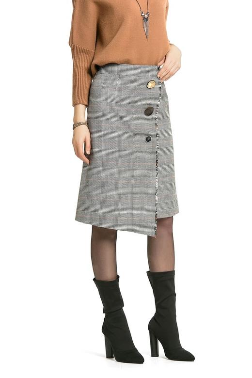 Eifini伊芙丽 金属扣装饰不规则半裙 374 商品图5