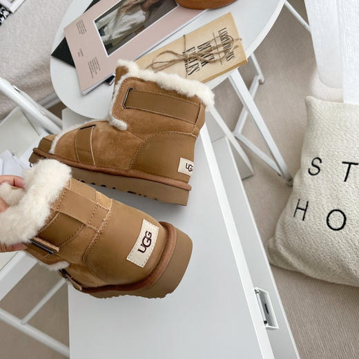 机车雪地靴-栗色 商品图3