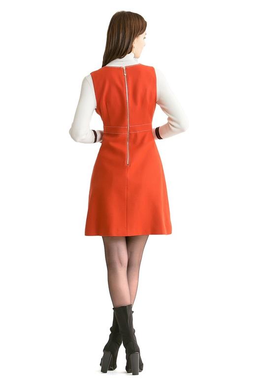 NOIR 气质红色呢料连衣裙 87 商品图4