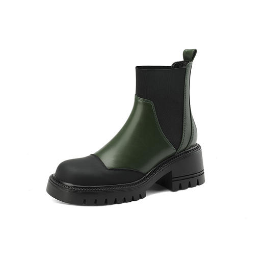 OLD K3247Raa厚底拼色套筒舒适短靴 商品图4