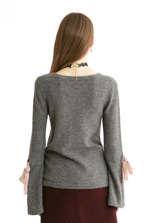 OCTAVIA 蝴蝶结装饰灰色针织衫 381 商品图5