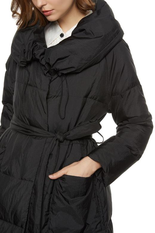 DEHUNTER 黑色束腰长羽绒 6161 商品图2