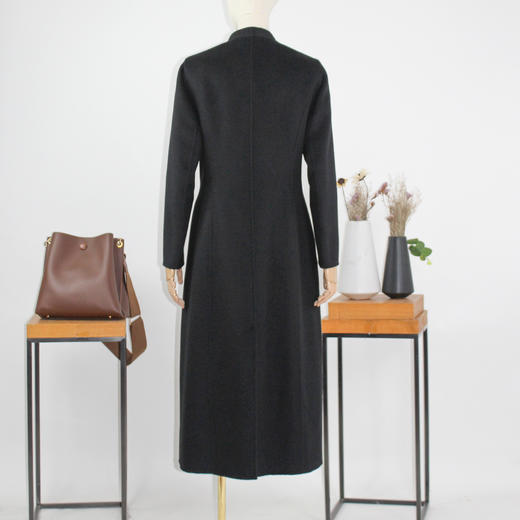 FOCALS福柯斯冬季新款修身长款纯色羊绒双面呢大衣外套FYJDK987N1 商品图2