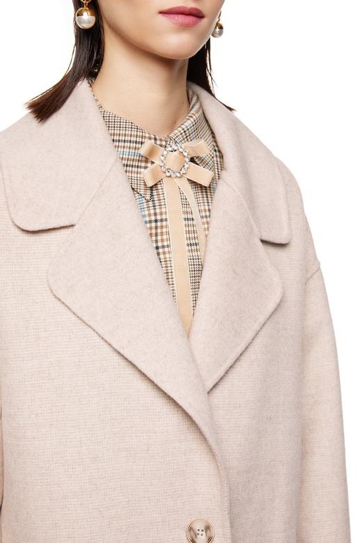 ELLA JADE 清新奶油色羊毛大衣 8193 商品图2