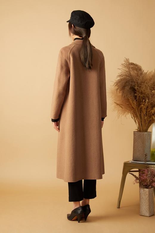 ZVY 棕色大口袋羊毛大衣 4226 商品图1