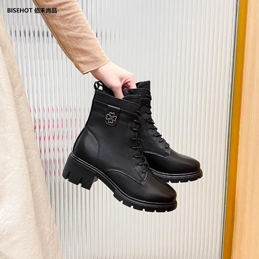 新品厚绒牛皮百搭舒适矮靴968B25514 商品图1