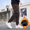 【新款DMH】大依优型大码休闲加绒裤收脚口刺绣加肥加大男卫裤简约百搭潮款胖子 商品缩略图1