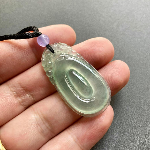 高冰种淡晴水双龙翡翠福在眼前 商品图6