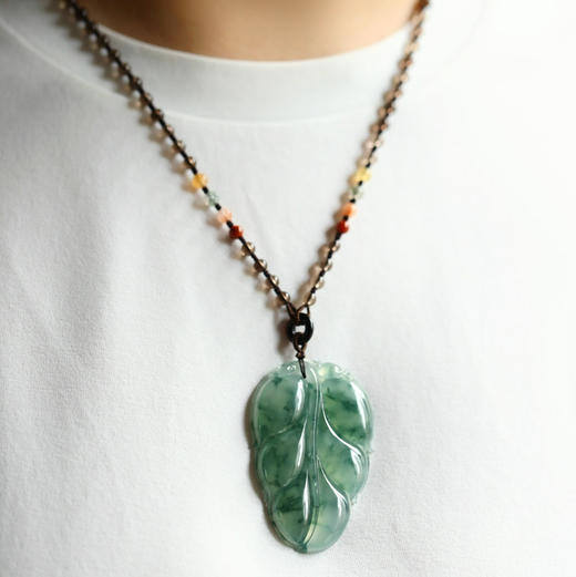 冰种飘花翡翠大叶子 商品图8