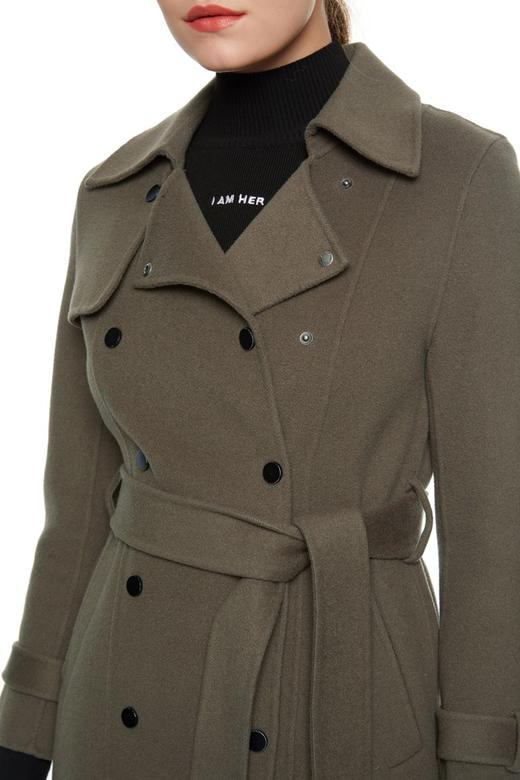 ELLA JADE 军绿色风衣式呢大衣 106 商品图3
