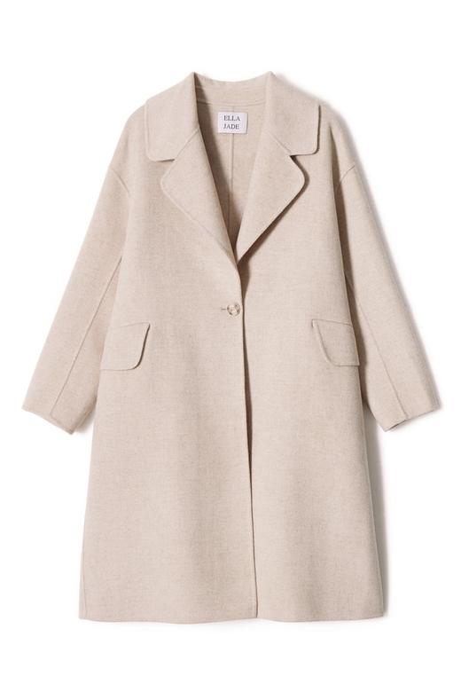 ELLA JADE 清新奶油色羊毛大衣 8193 商品图3