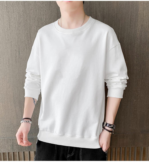 【潮流百搭加厚时尚男卫衣】纯棉男士厚款卫衣长袖秋冬季2022新款卫衣圆领男生美式上衣外套潮 商品图3