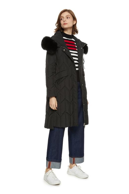 J.A 抽绳收腰毛领羽绒服 5751 商品图4