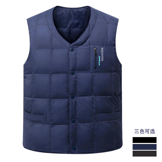 2023冬季新款中老年背心男士保暖马甲内胆爸爸装无袖坎肩 mm56 商品图0